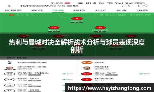 热刺与曼城对决全解析战术分析与球员表现深度剖析