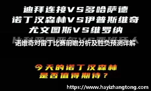 诺维奇对雷丁比赛前瞻分析及胜负预测详解